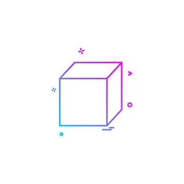 Cube icon design vector Illustrazione stock