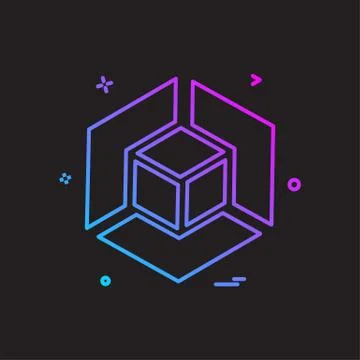 Cube icon design vector Illustrazione stock