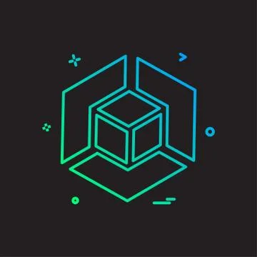 Cube icon design vector Illustrazione stock