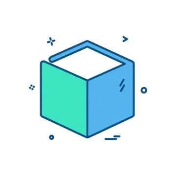 Cube icon design vector Stock Illustration