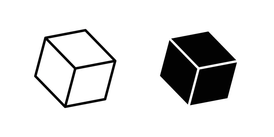Cube icon Illustration Eps10 for web or app Stock Illustration
