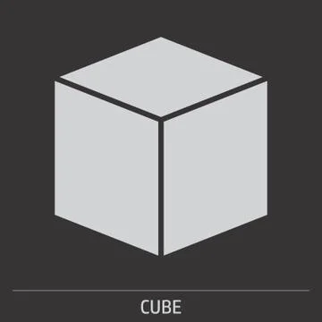 Cube icon illustration Stock Illustration