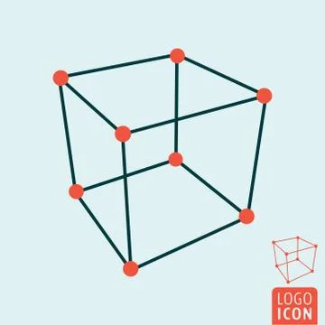 Cube icon isolated Stock Illustration