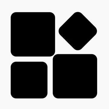 Cube icon isolated minimal single flat linear icon Stock Illustration