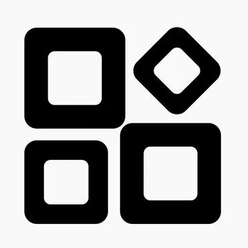 Cube icon isolated minimal single flat linear icon Stock Illustration