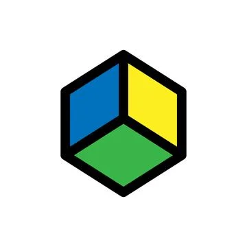 Cube icon line isolated on white background. Black flat thin icon on modern.. Stock Illustration