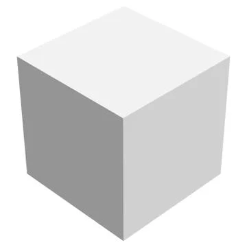 Cube icon with perspective - 3d model of a cube Stock Illustration
