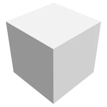 Cube icon with perspective - 3d model of a cube Illustrazione stock