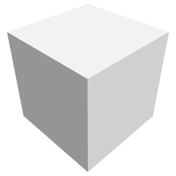 Cube icon with perspective - 3d model of a cube Stock Illustration