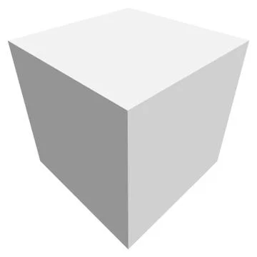 Cube icon with perspective - 3d model of a cube Stock Illustration