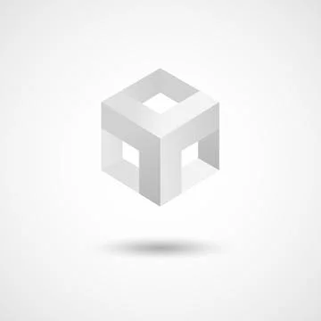 Cube icon vector Stock Illustration