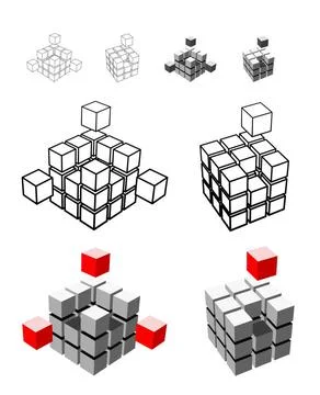 Cube illustration Vector 3d illustration of cube on white background Copyr... Stock Photos