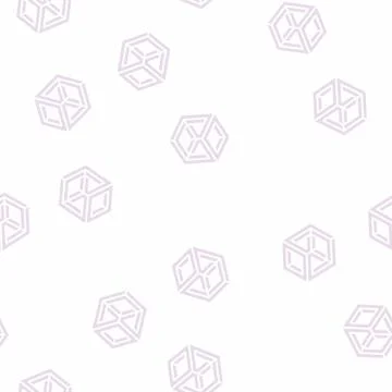 Cube impossible geometric shape glyph seamless pattern 스톡 일러스트