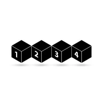 Cube Infographics Options Banner Stock Illustration