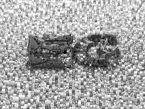 Cube intelligent data technology, 5G symbol Illustrazione stock