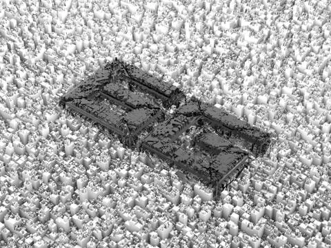 Cube Intelligent Data Technology, 6G symbol Stock Illustration