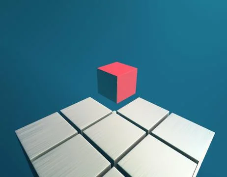 Cube intelligent technology, core elements, network programs and data Stock Illustration