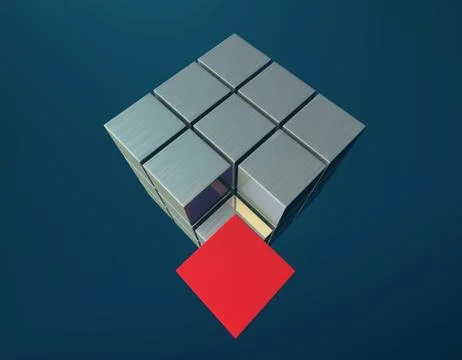 Cube intelligent technology, core elements, network programs and data Stock Illustration