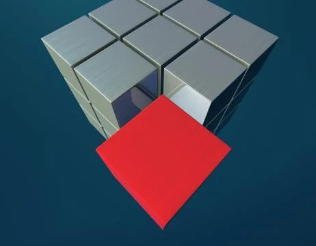 Cube intelligent technology, core elements, network programs and data Stock Illustration