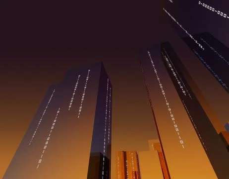 Cube intelligent technology, data storage and connection, server Stock Illustration