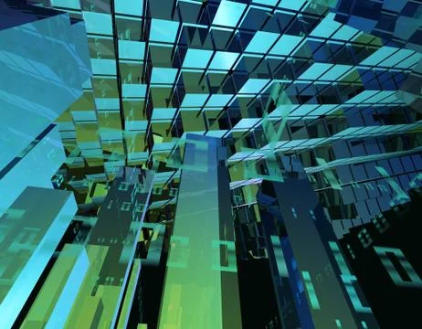 Cube intelligent technology, data storage and connection, server 스톡 일러스트