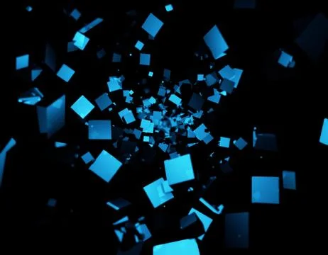 Cube Intelligent Technology, Data Transmission and Storage Stock Illustration