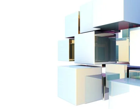 Cube Intelligent Technology, Network Program and Data Stock Illustration