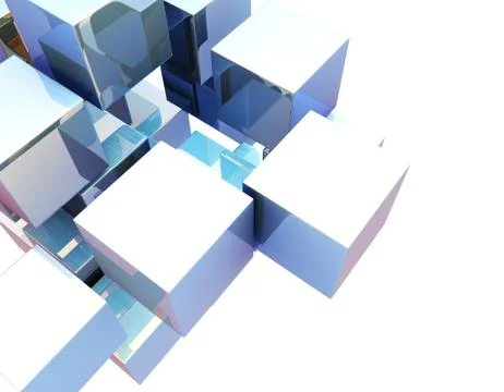 Cube Intelligent Technology, Network Program and Data Illustrazione stock