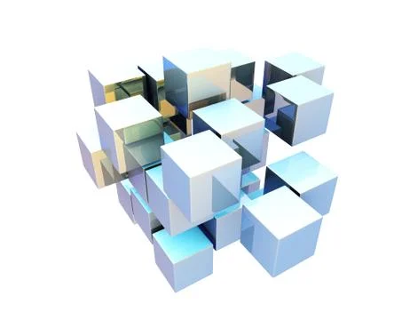 Cube Intelligent Technology, Network Program and Data Illustrazione stock