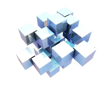 Cube Intelligent Technology, Network Program and Data Illustrazione stock