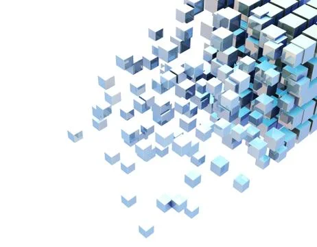 Cube Intelligent Technology, Network Program and Data Illustrazione stock