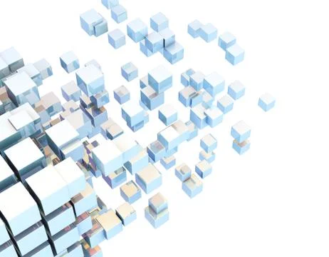 Cube Intelligent Technology, Network Program and Data Illustrazione stock