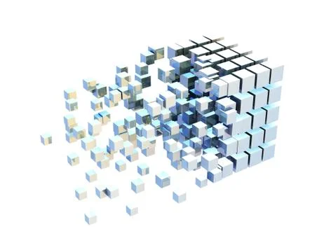 Cube Intelligent Technology, Network Program and Data Illustrazione stock