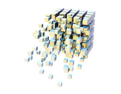 Cube Intelligent Technology, Network Program and Data Illustrazione stock