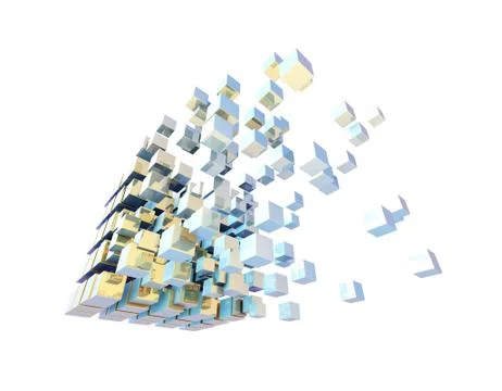 Cube Intelligent Technology, Network Program and Data Illustrazione stock