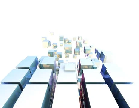 Cube Intelligent Technology, Network Program and Data Stock Illustration