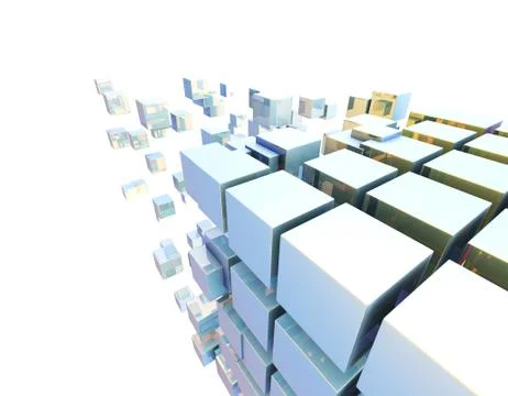 Cube Intelligent Technology, Network Program and Data Illustrazione stock