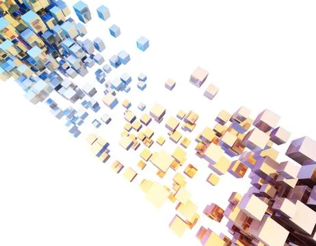 Cube Intelligent Technology, Network Program and Data Illustrazione stock