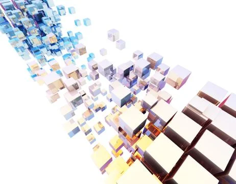 Cube Intelligent Technology, Network Program and Data Illustrazione stock