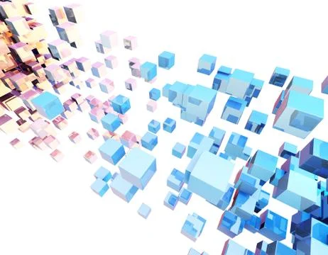 Cube Intelligent Technology, Network Program and Data Illustrazione stock