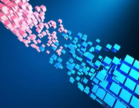 Cube Intelligent Technology, Network Program and Data イラスト素材