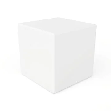 Cube isolated on white background Illustrazione stock