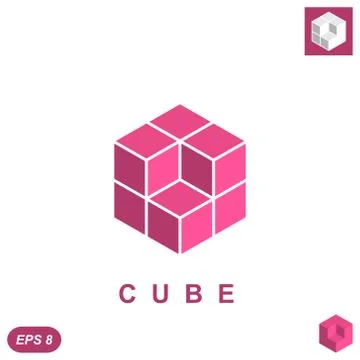 Cube isomatric logo concept Stock Illustration