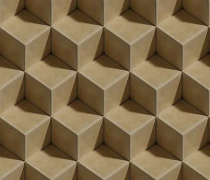 Cube isometric background. Seamless pattern. 3d illustration. Illustrazione stock