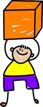 Cube Kid Stock-Illustration