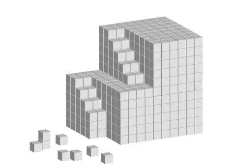 Cube ladder Stock Illustration