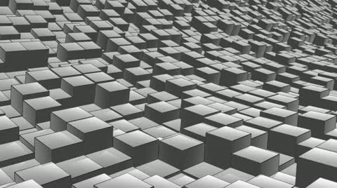 Cube landscape ink Stock Footage 10864167