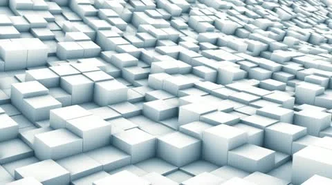 Cube landscape white Stock Footage 10864361