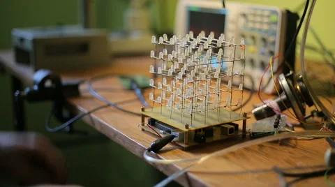 Cube of LEDs Stock Footage 42821137