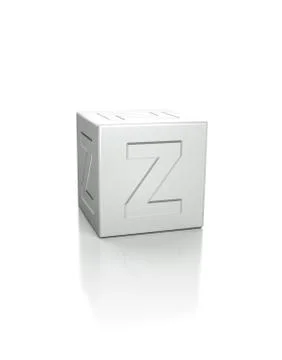 Cube with the letter Z embossed 스톡 일러스트